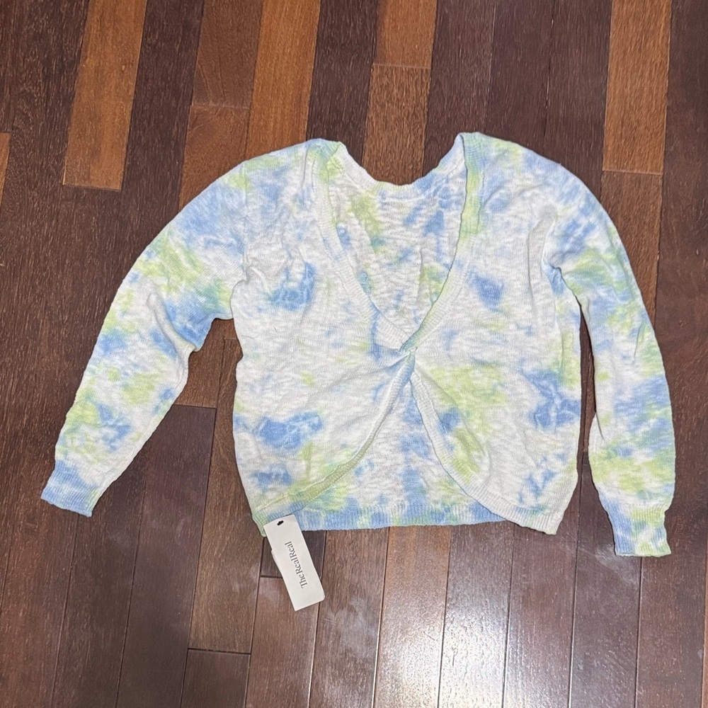 Tie-Dye Sweater in Blue and Green
